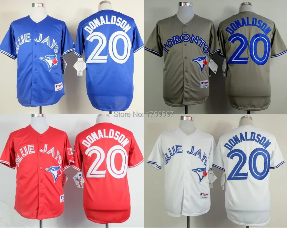 Josh Donaldson 20# Toronto Blue Jays Cheap Authentic Baseball Jerseys Embroidery Logos jersey Drop Shipping Sz M-3XL 052 | Спорт и
