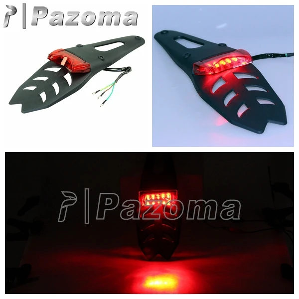 PAZOMA 5 шт. светодиодные задние мотоцикл хвост светильник крыло мотоцикла Enduro для