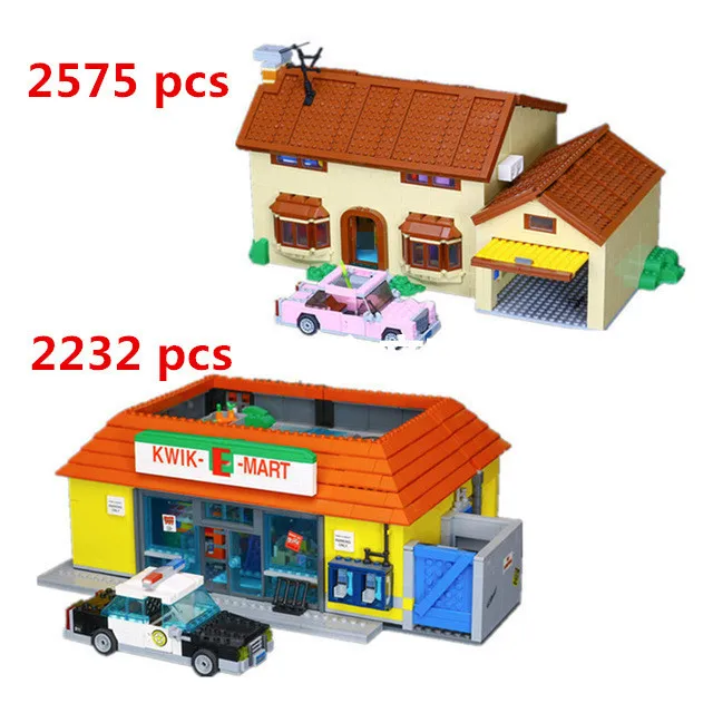 

2018 New 16004 16005 The Simpsons Bart Homer The Kwik-E-Mart Lepin Technic Model Building Blocks Block Bricks Compatible 71016