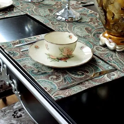 

European Style Classical digital printing table runner Table flag and Placemat Tea table flag