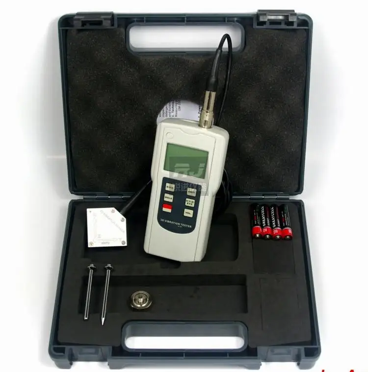 

[Triaxial vibrometer] Vibration measuring instrument Simultaneous measurement of XYZ three-direction parameters Seismograph