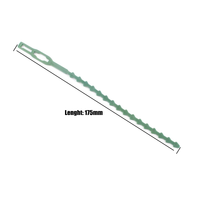 100pcs 175mm Reusable Gardening Cable Tie Vine Climbing Plants Bracket Fix Tie Bonsai Flower Fixed Buckle Plant Plastic Bandage