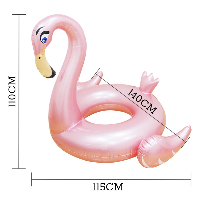 140 см надувные розовое золото Фламинго гигантский Плавание ming круги кольцо бассейна воды в бассейне игрушки надувные Плавание плот трубка