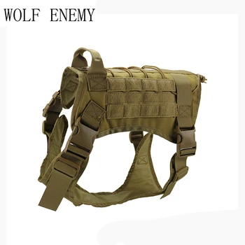 

WOLF ENEMY Tactical Pet Dog Clothes Vest Harness Nylon Dog T-shirt Outdoor Military Training for Pets Universal