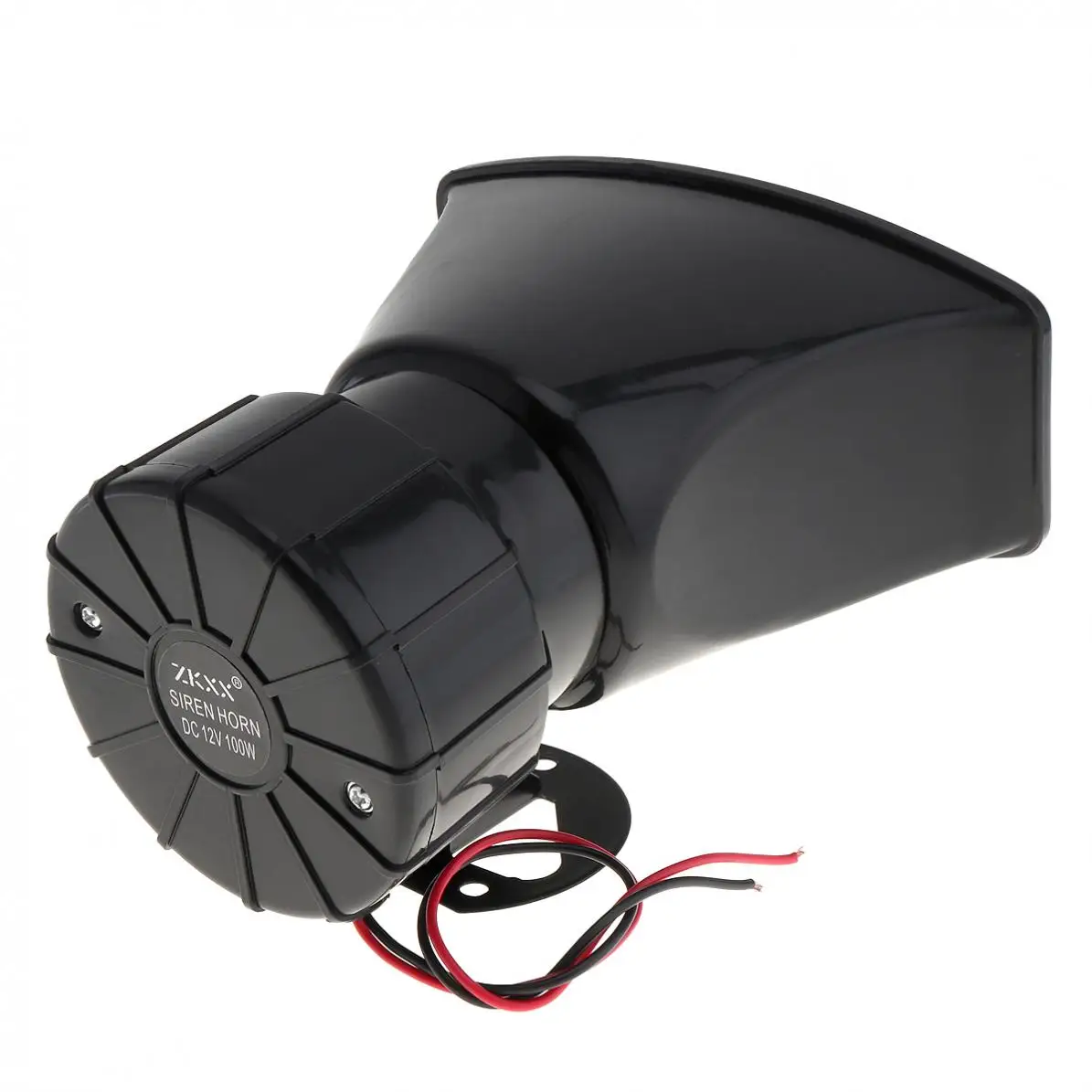 DC12V 100W 7 Sound Loud Car Warning Alarm Police Fire Siren Horn Speaker with Black Wireless Remote Controller