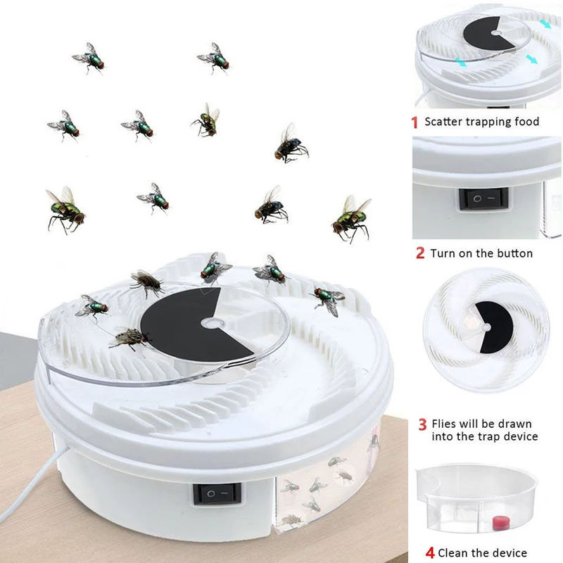 

Insect Traps Fly Trap Electric USB Automatic Flycatcher Fly Trap Pest Reject Control Catcher Mosquito Flying Fly Killer