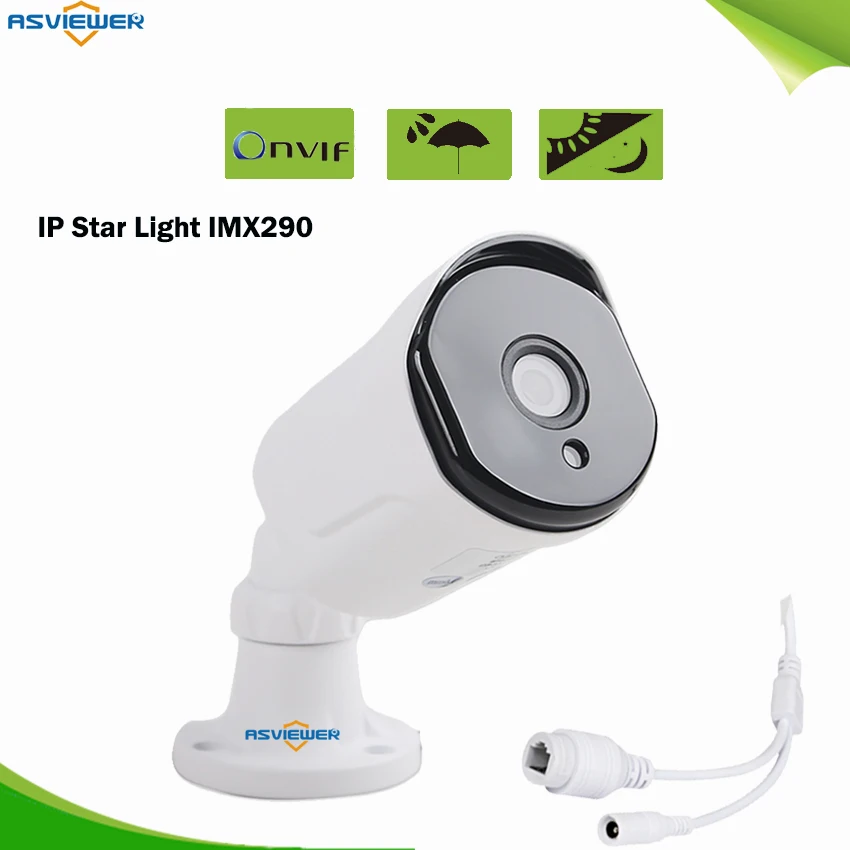 

H.265/H.264 2MP/1080P True WDR Star light Camera HI3516D+IMX327 Sensor 2pcs Array Outdoor Waterproof 1080P IP Camera AS-IP8206SD