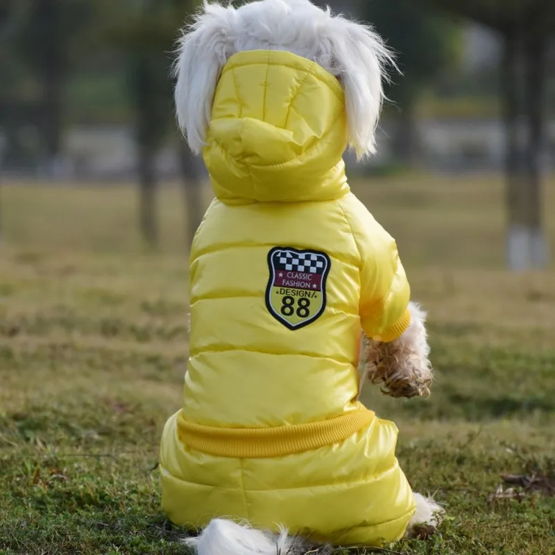 

2018 New Waterproof Fabric Dog Coat Winter Large Size Pet Dog Clothes Thickening Dog Down Jacket Clothing For Pet Dogs Costume