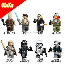 Para Hotsale Stormtrooper Star Wars starwars Ki-Adi Rey-Mundi Piloto Lucas Rebel Motoristas Modelos de Blocos de Construção Tijolos figuras brinquedos