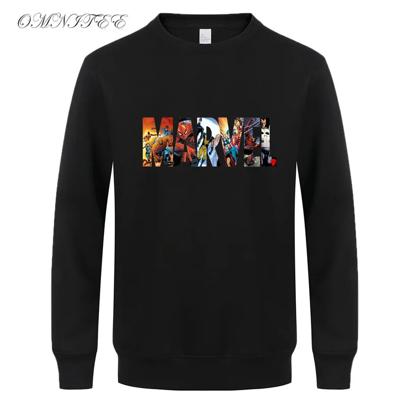 

New Super Hero Marvel Sweatshirts Fashion Cotton Men Hoodies Marvel Avergers Cool Printed Sweatshirts Men Clothing FreeShipping
