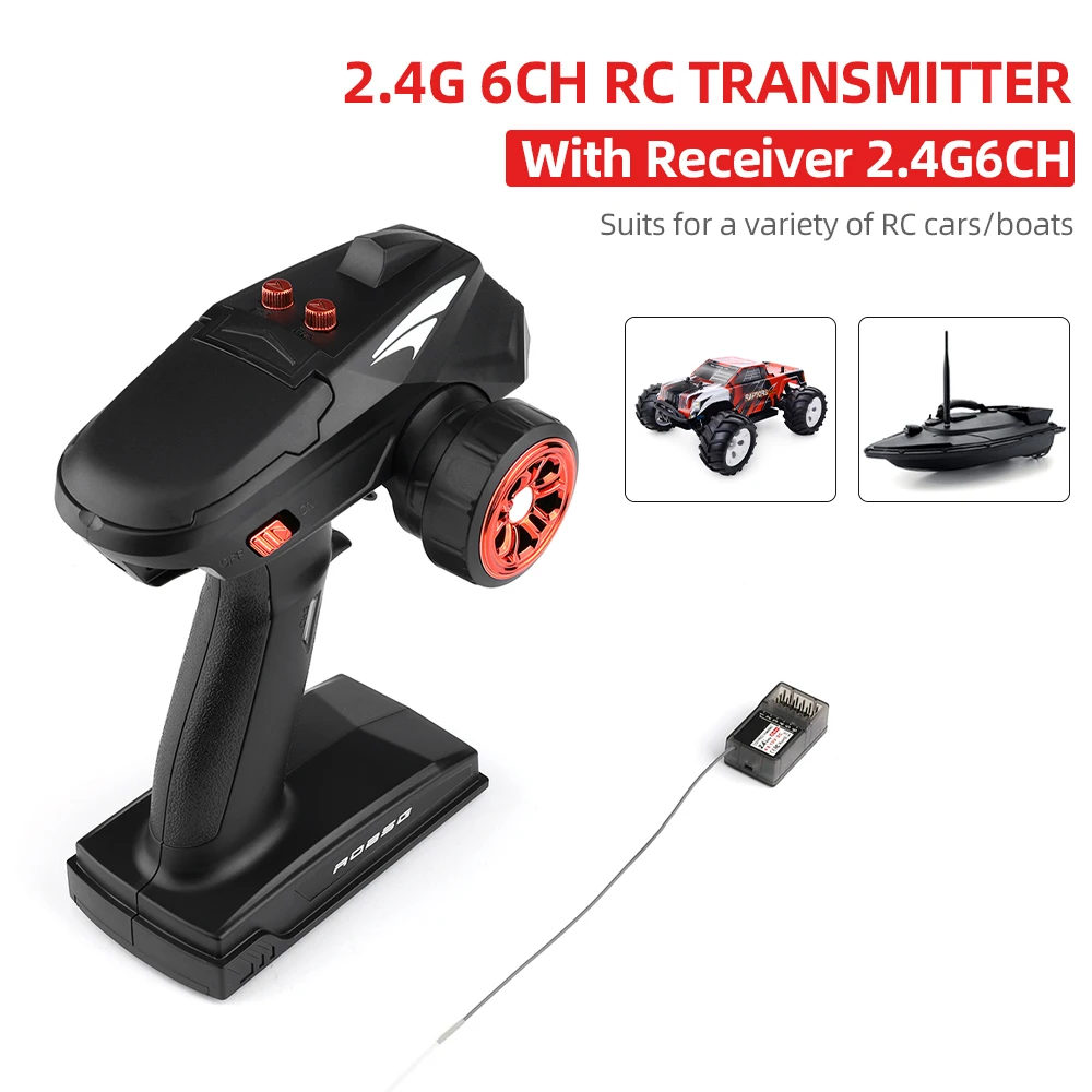 

High Quality X4 2.4G 6CH Plastic Digital Radio Remote Control Transmitter with Receiver for RC Car /RC Boat