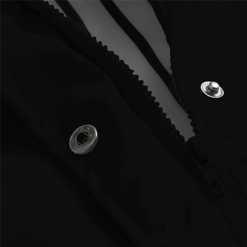 Women Jacket Fashion Cloth Casual Coat Solid Rain Jacket Outdoor Plus Waterproof Hooded Raincoat Windproof Outwear #FS#4OT25 (40)