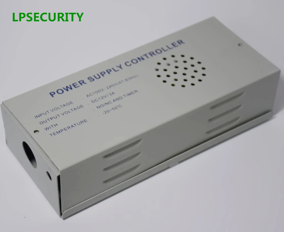 LPSECURITY 12V 3A Gate Door electric magnetic lock drop bolt strike Access Control System Power Supply with box cabinet LPSECURITY 12V 3A Gate Door electric magnetic lock drop bolt strike Access Control System Power Supply with box cabinet