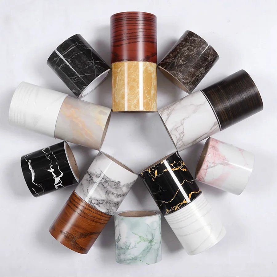 

5M Baseboard Wall Sticker PVC Self Adhesive Wallpaper Waterproof Ceramic Tile Waistline Living Room Door Stickers Wallpaper