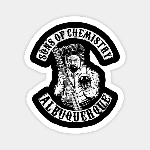 

1Pcs Breaking Bad Sons of Chemistry Sticker Vinyl Decal for Laptop Window Car Moto Vinilos Paredes Black Wall Sticker