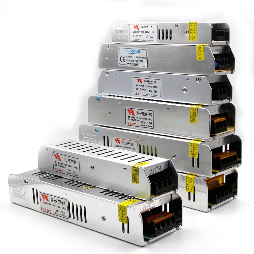 DC12V 24V 5A 10A 15A 20A 30A светильник ing трансформаторы светодиодный драйвер Мощность