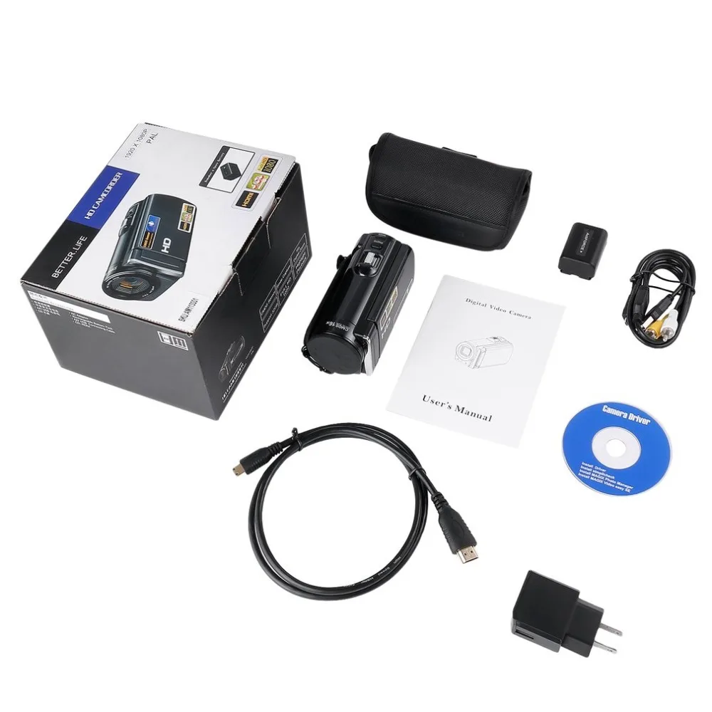 

HD 1080P 16MP Digital Video Camera HDMI Output 3.0'' TFT LCD Screen 16X Zoom Portable Video Camcorders 32GB