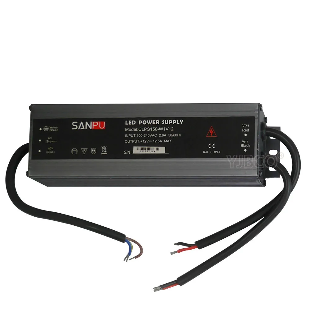Ultra-fino da Fonte de Alimentação Conduziu o Motorista para a Tira Transformador Impermeável w - 100 120 150 200 Conduzida Ip67 Dc12v 60 4 Transformador impermeável ultra-fino da fonte de alimentação