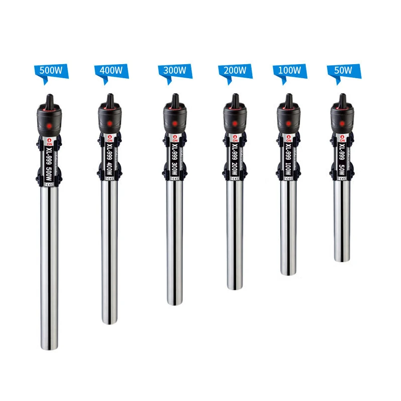 Comprar Regulador ajustable de temperatura para calentador de pecera, varilla calefactora de acero inoxidable calentador de agua de Acuario, pared de tanque de ventosa