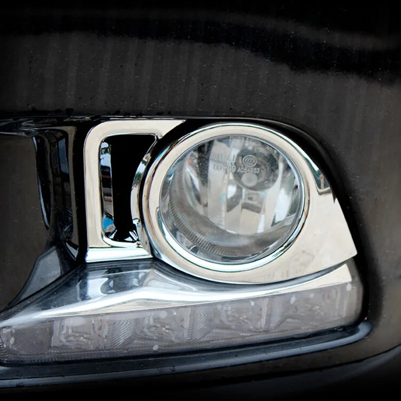 

For Toyota Highlander Kluger 2014 2015 2016 2017 2018 ABS Chrome Car Styling front fog lamp light Frame Cover Trim
