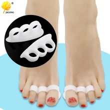 2 шт/1 пара гелевые разделители для пальцев ног Выравнивание при захождении пальцев друг на друга ортопедический молоток Ортопедическая подушка уход за ногами обувь стельки