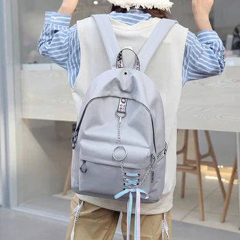 

Fashion big capacity shopping bag laptop backpack rucksack canvas bags student womens school Bags