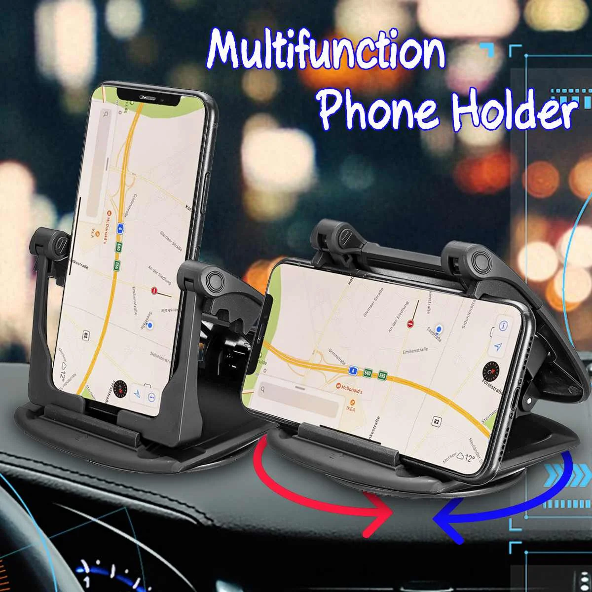 

Car GPS Navigator Mount Dashboard Car Cell Phone Holder for iPhone X 8 Plus 7 Plus for Samsung S8 Plus S9 Plus for 3.5-6.5 inch