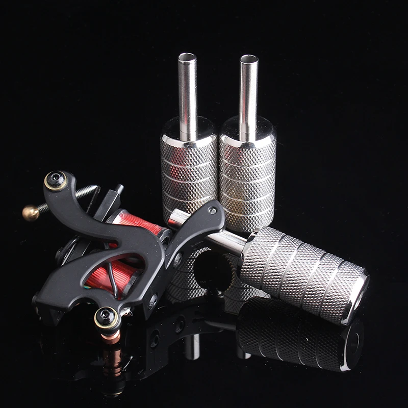 1PCS 20MMStainless Steel Tattoo Grip With Back Stem Professional Tattoo Machine Grips Tattoo Tubes Tips Tool Free Shipping