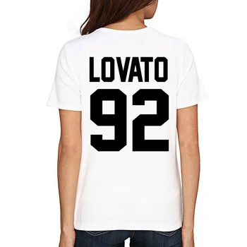 

Demi Lovato Shirt Lovato 92 back Letters Print Women Fun's T Shirt Casual Cotton Funny Shirt Women Tops Tee Shirt Femme New