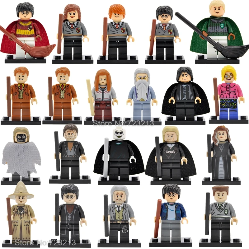 

21pcs/lot Harry Potter Figure Set Hermione Ron Dumbledore Lord Voldemort Malfoy Legoingly Model Building Blocks kits Brick Toys