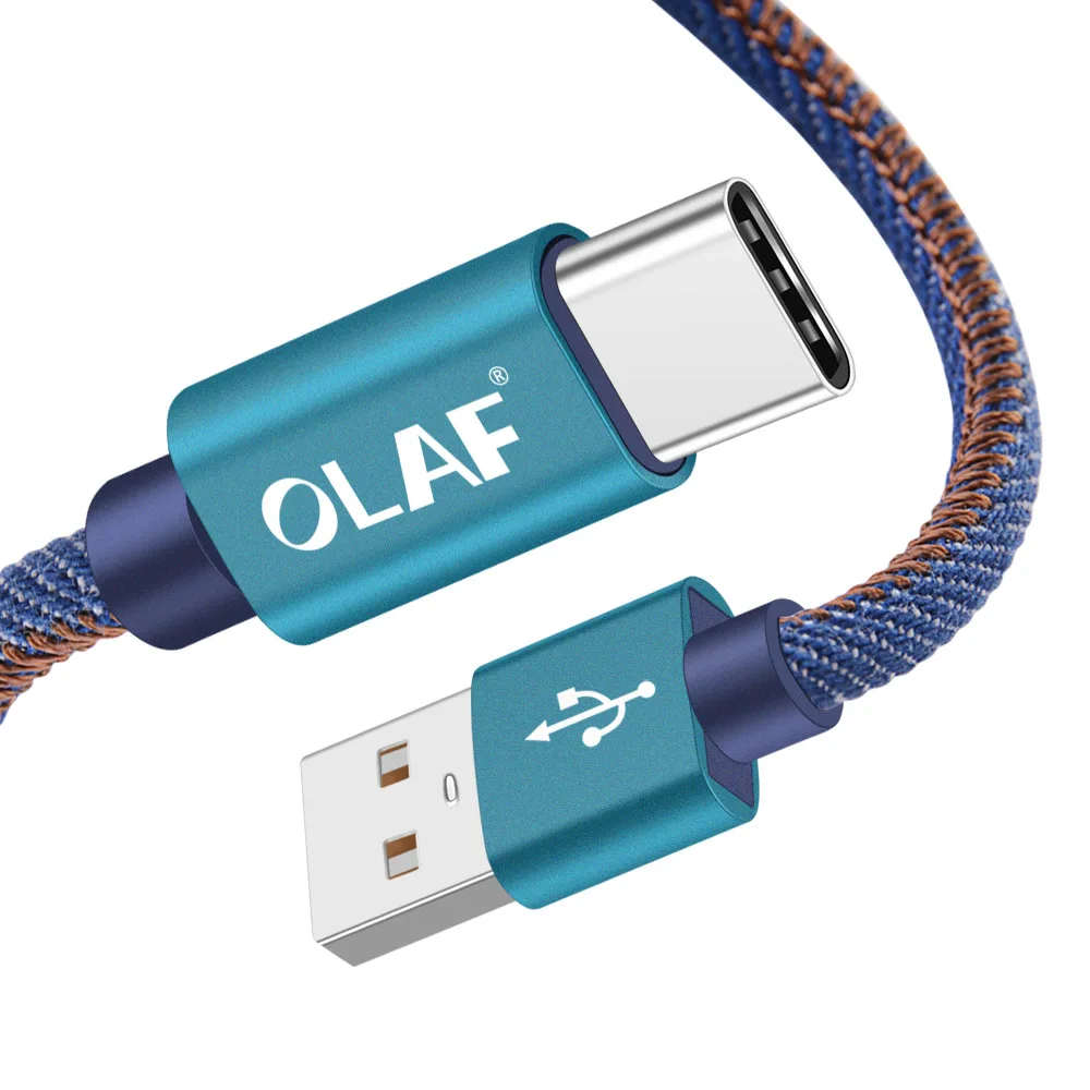 OLAF USB C кабель для Xiaomi Mi 8 usb type C кабель для быстрой зарядки кабель для передачи данных для samsung Galaxy S9 Note 9 kingd переключатель USB зарядное устройство - Цвет: blue