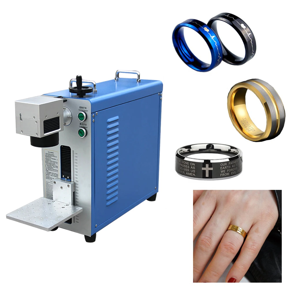 

Optical Fiber 30 Watt Laser Marking Machine For Marking On Metal / Plastic With Rotary Devices