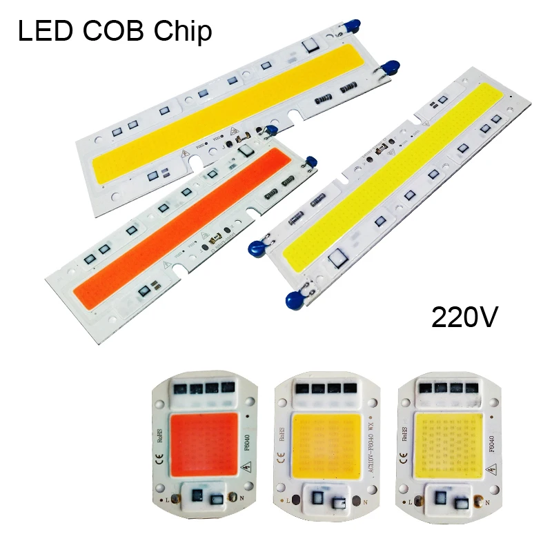 10 Вт 20 30 50 70 100 150 ламповая панель светодиодный чип COB интегрированный умный IC