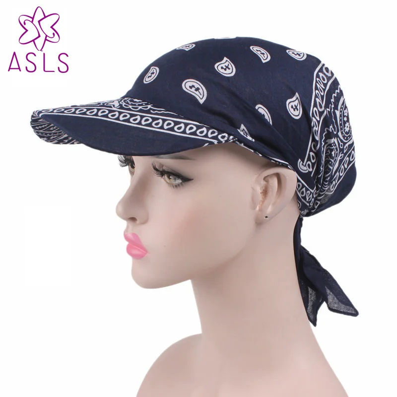 New arrival unisex sun cap paisley Fitted Bandana Hat outdoor sun