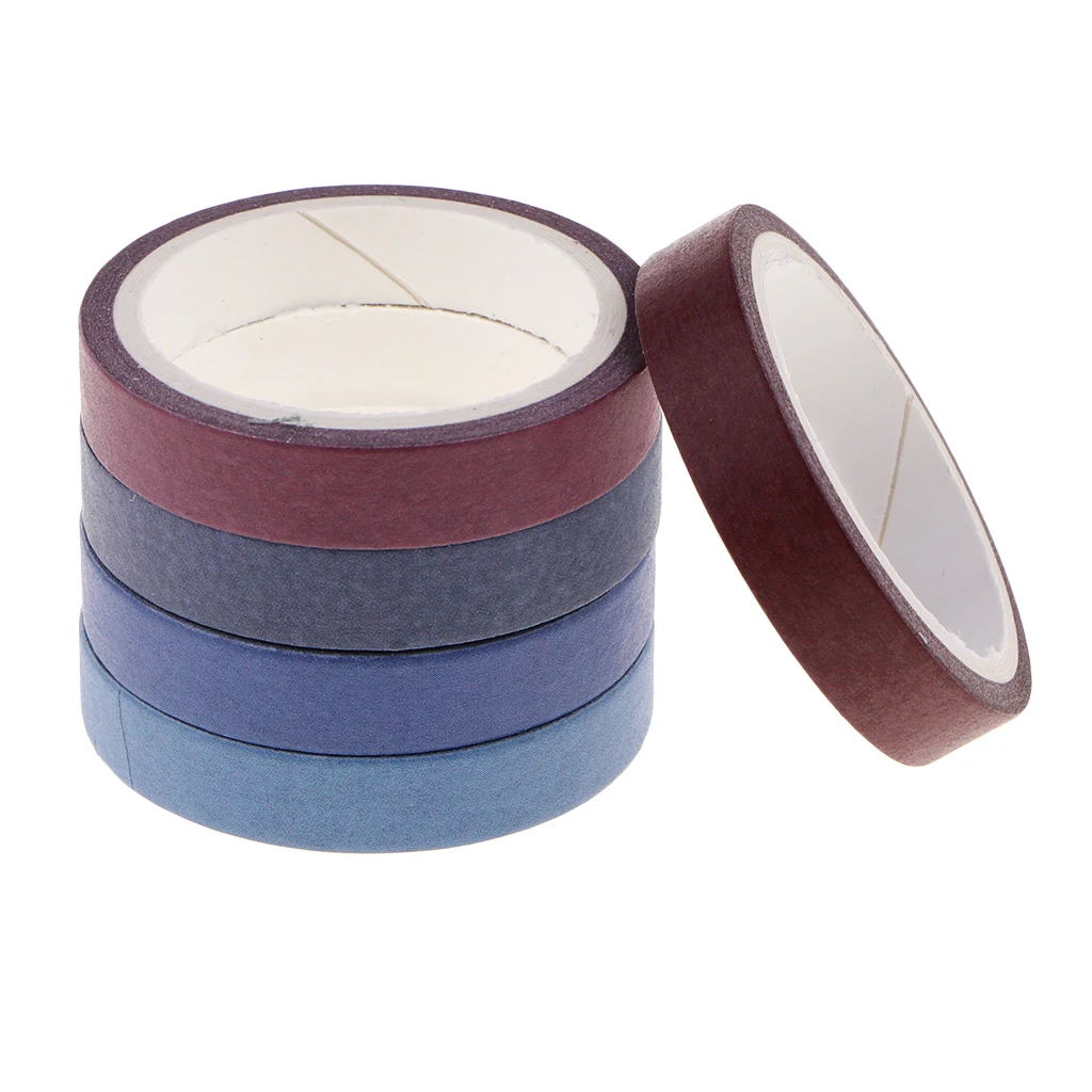 5 Roll Decorative Washi Masking Tape Set,Great for DIY Decor Scrapbooking Sticker Masking Paper Decoration Tape Adhesive School