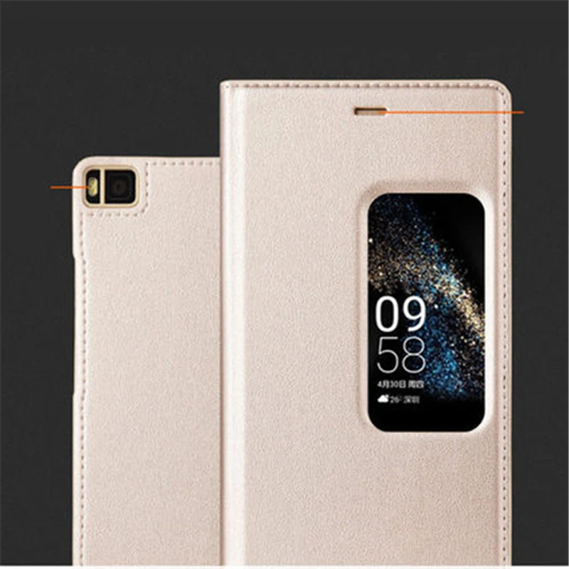 

Luxury View Window PU Leather Case Flip Cover For Huawei P8 Ultra Thin Capa Funda
