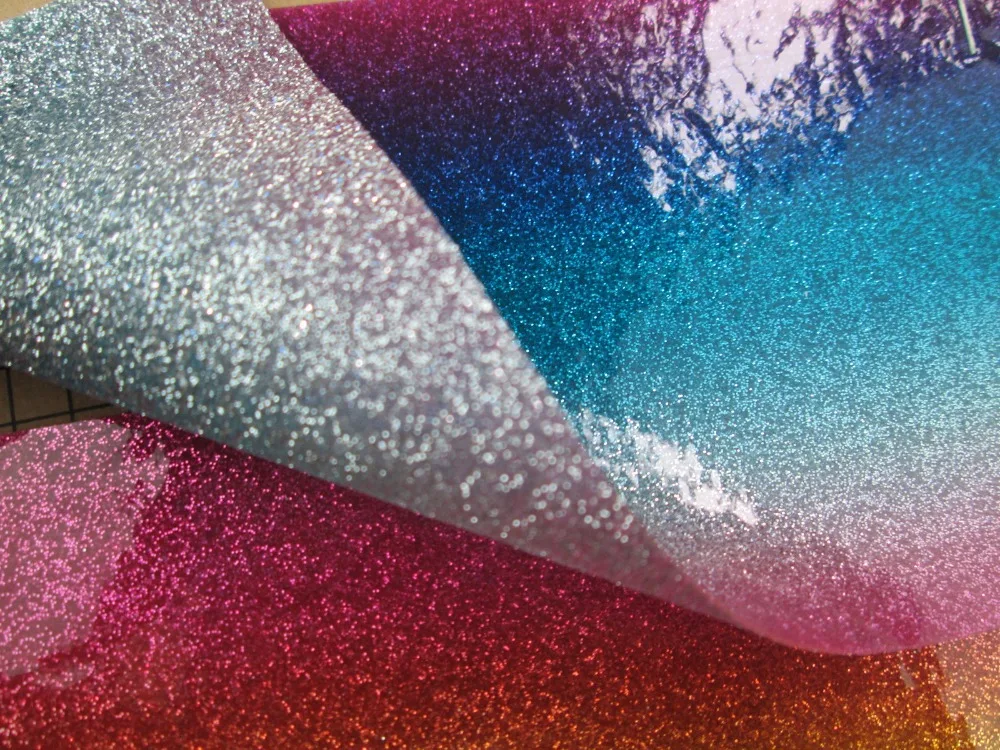 NEW Rainbow style Flash pieces PVC synthetic leather fabric for decorative bag Garment Abrasion-Resistant faux fabrics | Дом и сад