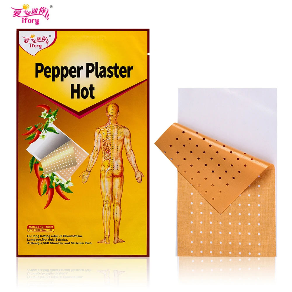 Ifory 10 Bags Capsicum Plaster 10*18cm Hot Pain Relieving Patch Medical