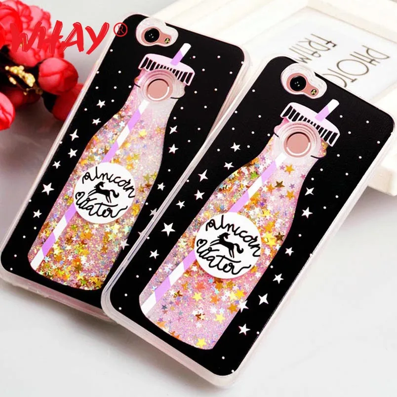 WHAY Quicksand Cases for Huawei Nova Case Glitter Silicon Cute For Shockproof | Мобильные телефоны и аксессуары