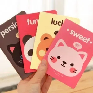

1 PCS Korea Stationery Small Cartoon Animal A6 Size Exercise Book Mini Notebook Soft Copy School Supply