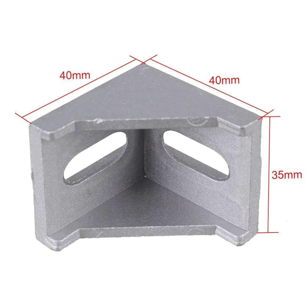 16 шт./лот 4040 Угловой фитинг алюминиевый 40x40 L Соединительный кронштейн крепеж подходит для использования 4040 промышленный алюминиевый профиль