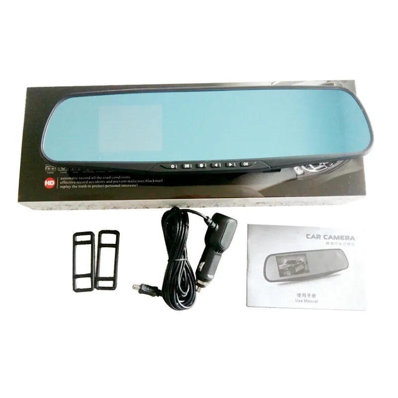 2017 New Car Rear Mirror DVR Driving Recorder Dash Cam 1080P HD Blue Screen 2.8-Inch Anti-Dazzling Blue Mirror