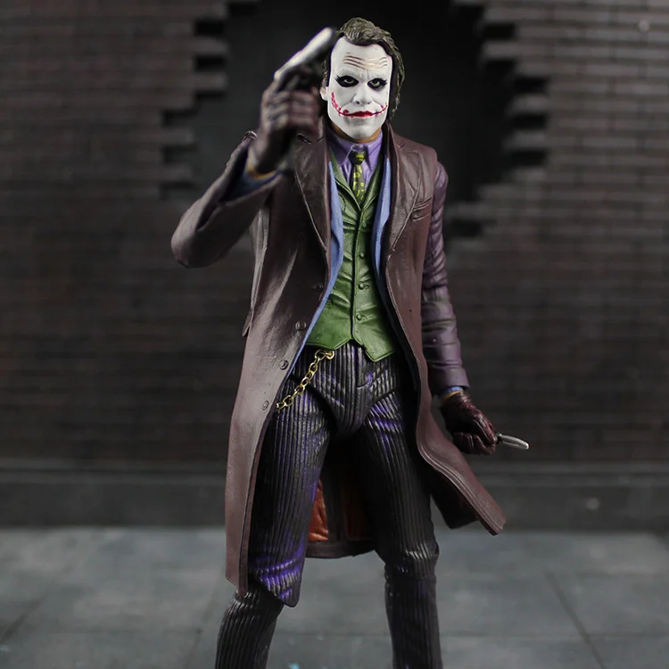 

NECA Movie cartoon character toy clown Joker Heath Ledger edition 96 edition Superman Batman 7 inch movable doll action figure