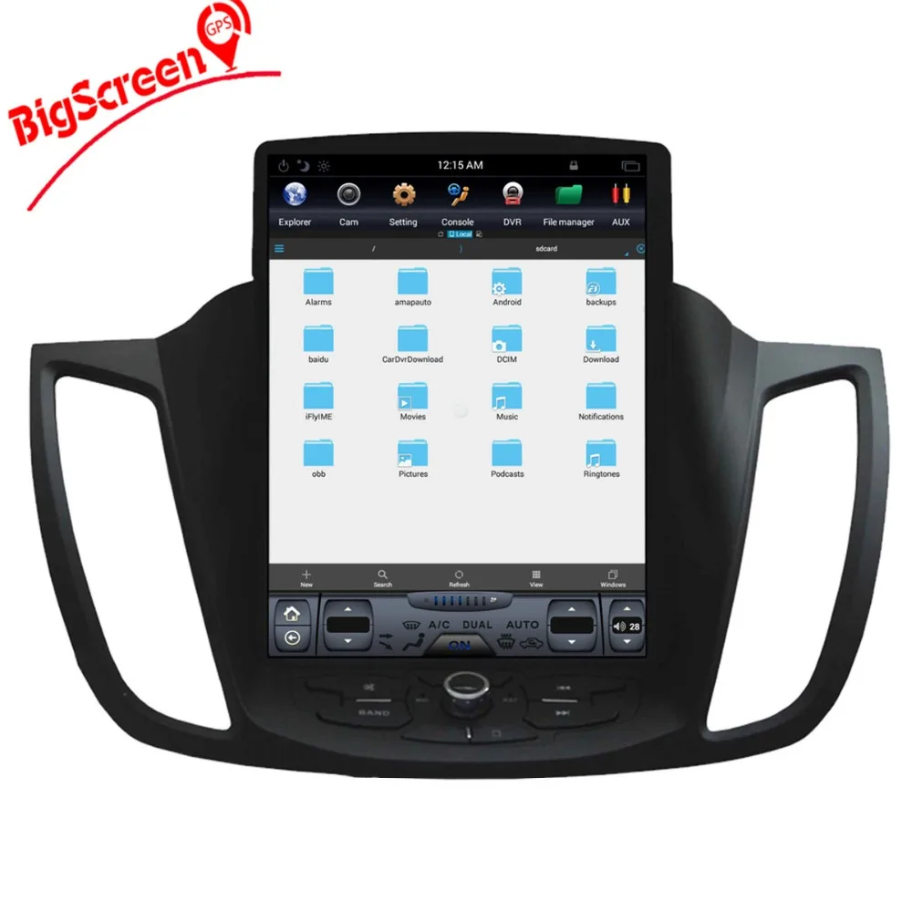 Discount 10.4inch  Android7 Tesla style Car DVD Player GPS Navi For Ford Kuga 2013-2017 Auto stereo headunit multimedia recoder car radio 5