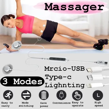 

Portable Massager Pads Stimulator Pulse Muscle Relax Mobile Phone Connect