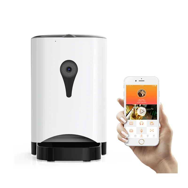 

Smart Pet Feeder WIFI IP Camera Support Remotely Feeding Schedule Wide-angle Lens Two-way Audio Night Vision