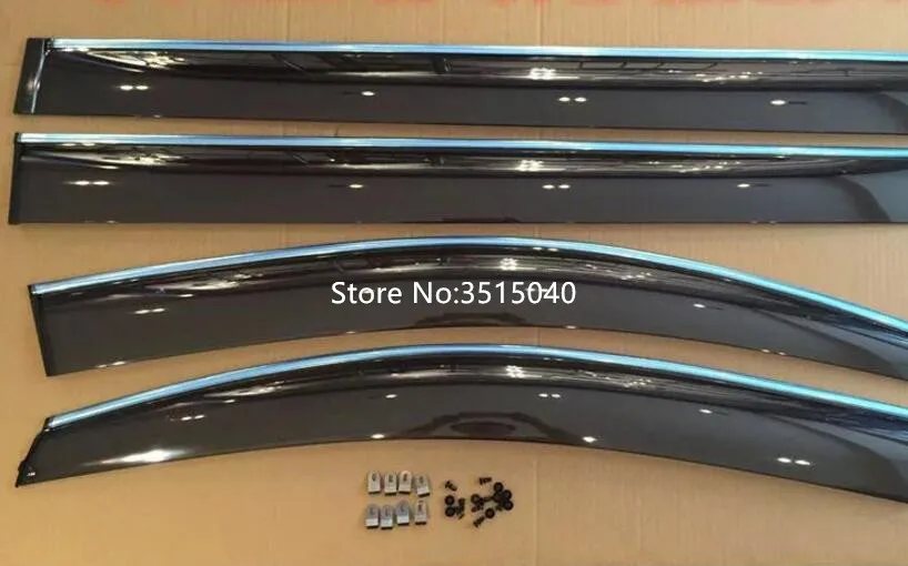 

4PCS Car Styling Door Window Wind Visor Moulding Awnings Shield Rain Sun Wind Guard Vent Shade For TOYOTA Sienna 2011-2017