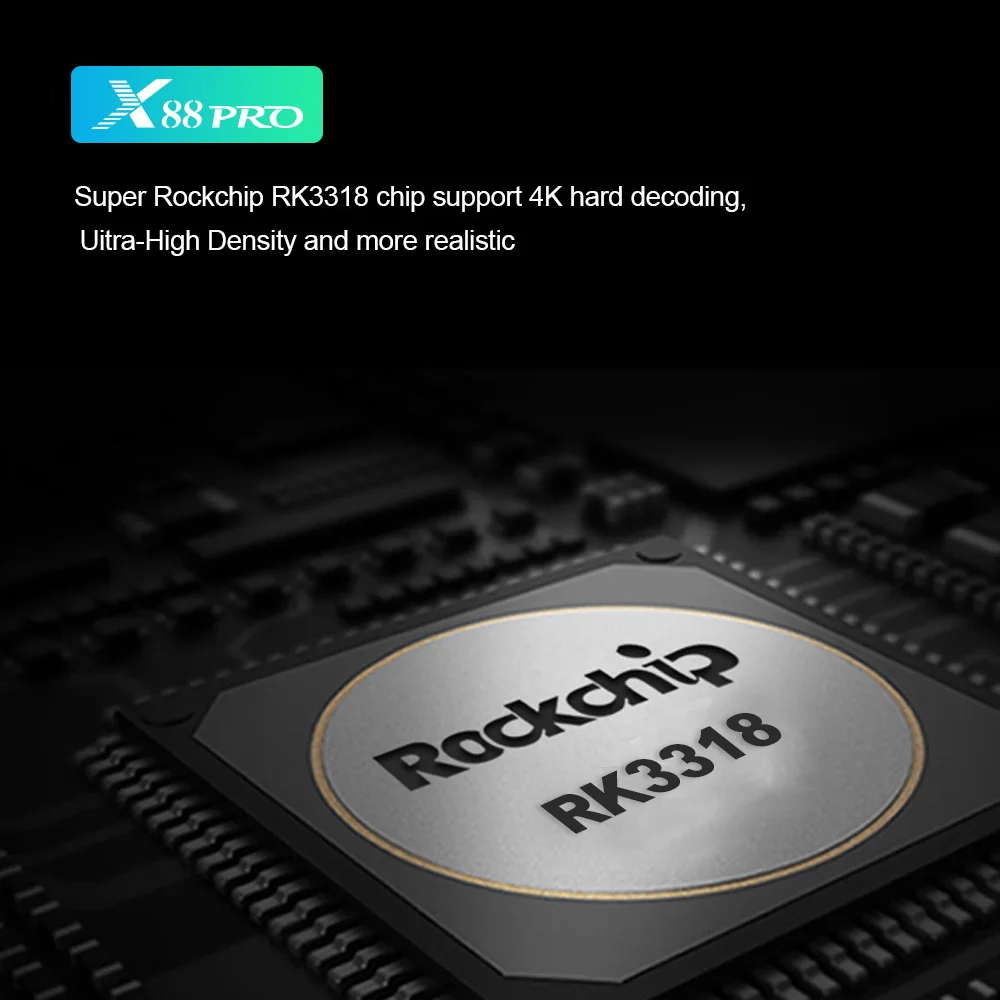  X88 PRO Smart TV Box 4G 64G Android 9.0 Rockchip RK3318 Octa Core 5G Wifi 4K 1080p USB3.0 Google Pl - 33012796275