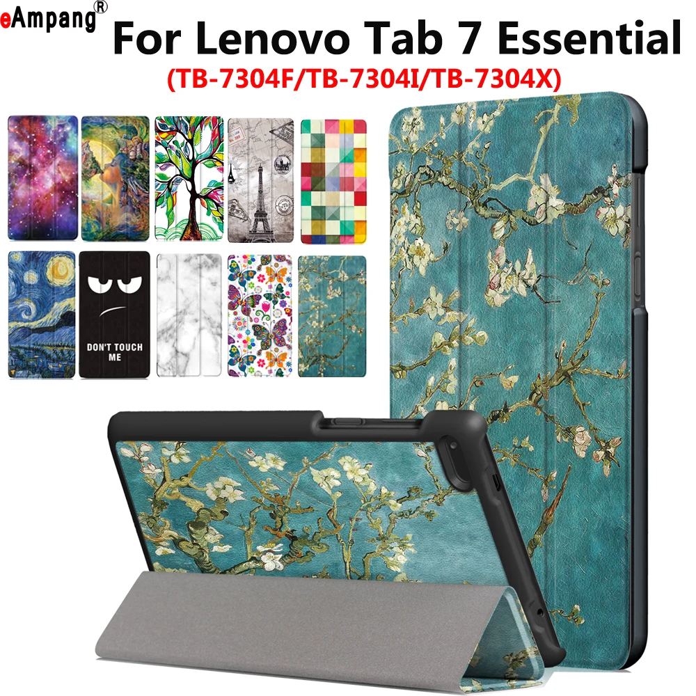 

Fashion Print Case for Lenovo Tab 7 Tab7 Essential 7.0 TB-7304F TB-7304X TB-7304I Cover Funda Tablet Slim Light Stand Flip Shell
