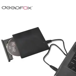 Deepfox USB 3,0 CD/DVD RW ГОРЕЛКА Внешний оптический привод CD/Проигрыватель DVD ROM для Windows 7/8. 1/10 Linux OS ноутбук